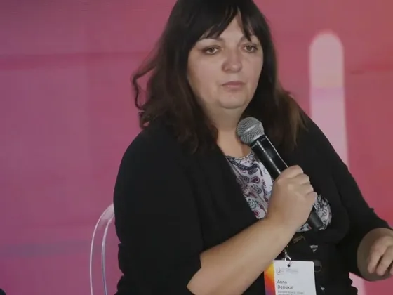 Dr n. med. Anna Depukat z Biura ds. pilotażu Narodowego Programu Ochrony Zdrowia Psychicznego podczas debaty