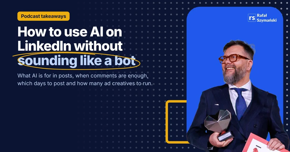 Image about how to use ai on linkedin without sounding like a bot: takeaways from the social media examiner podcast
