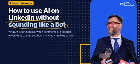 Image about how to use ai on linkedin without sounding like a bot: takeaways from the social media examiner podcast