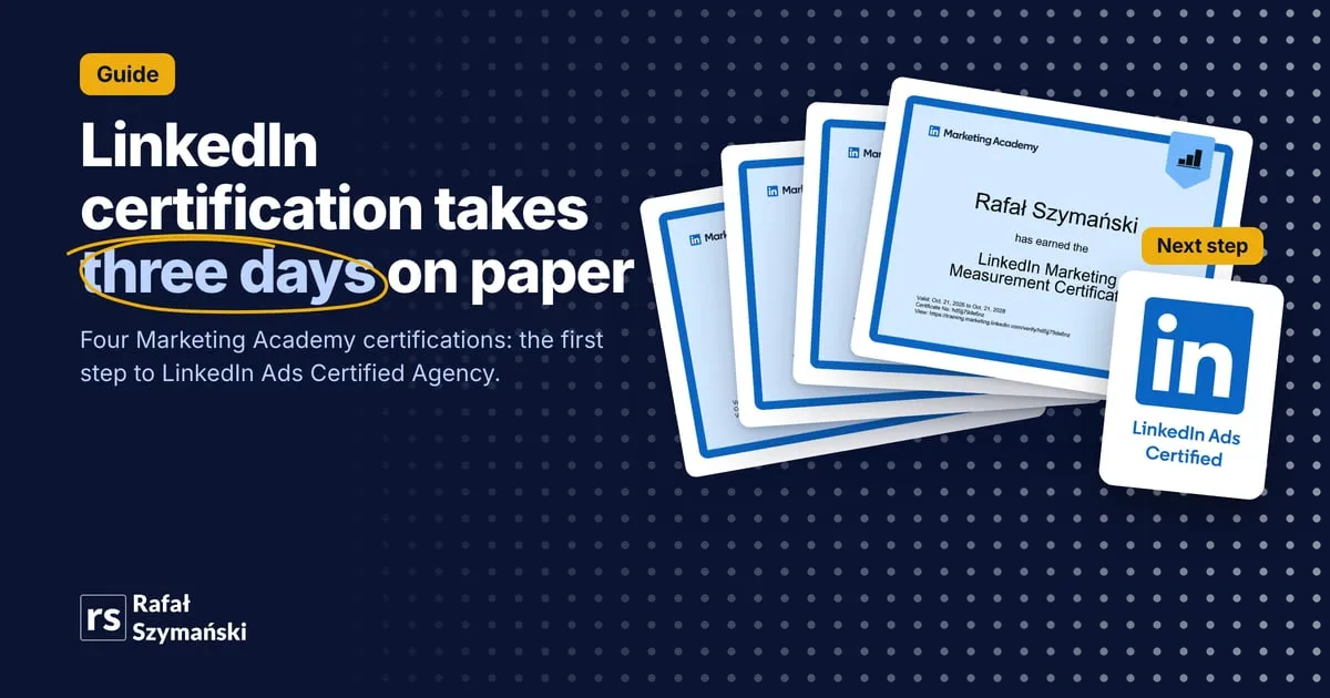 LinkedIn Certification: Marketing Academy and Sales Navigator. Hours, Exams, Validity