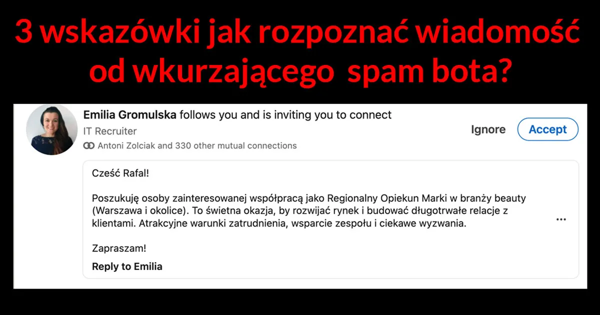 Image about spam i boty na linkedin