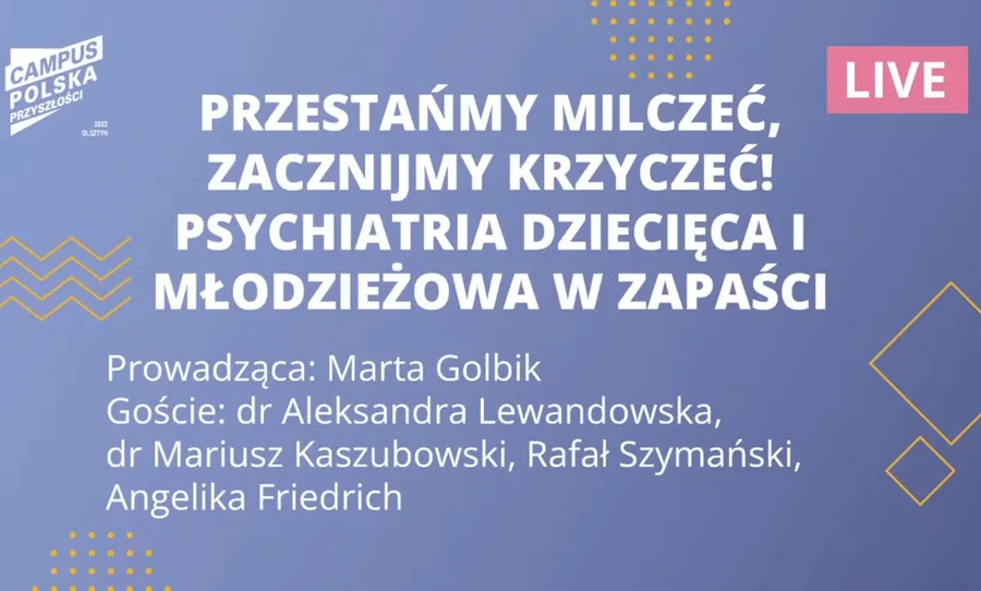 Przestańmy milczeć, zacznijmy krzyczeć! Psychiatria dziecięca i młodzieżowa w zapaści.